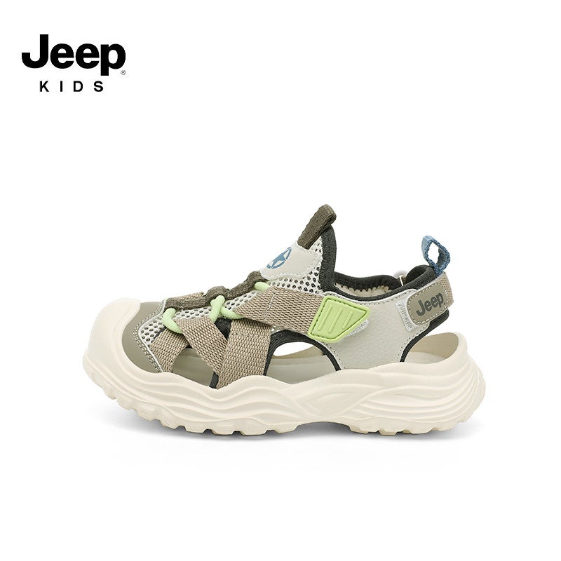 Jeep Kidsren'S Sandals 2025 Boys' Non-Slip Beach Shoes Girls' Breathable Sports Shoes River Tracing Shoes - Image 1