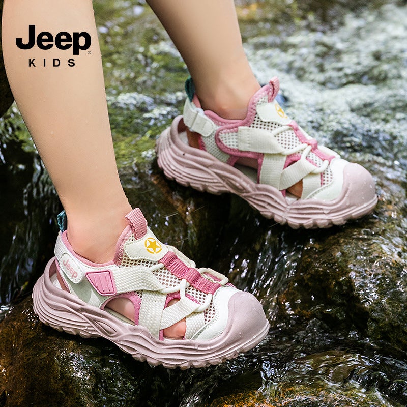 Jeep Kidsren'S Sandals 2025 Boys' Non-Slip Beach Shoes Girls' Breathable Sports Shoes River Tracing Shoes - Image 4