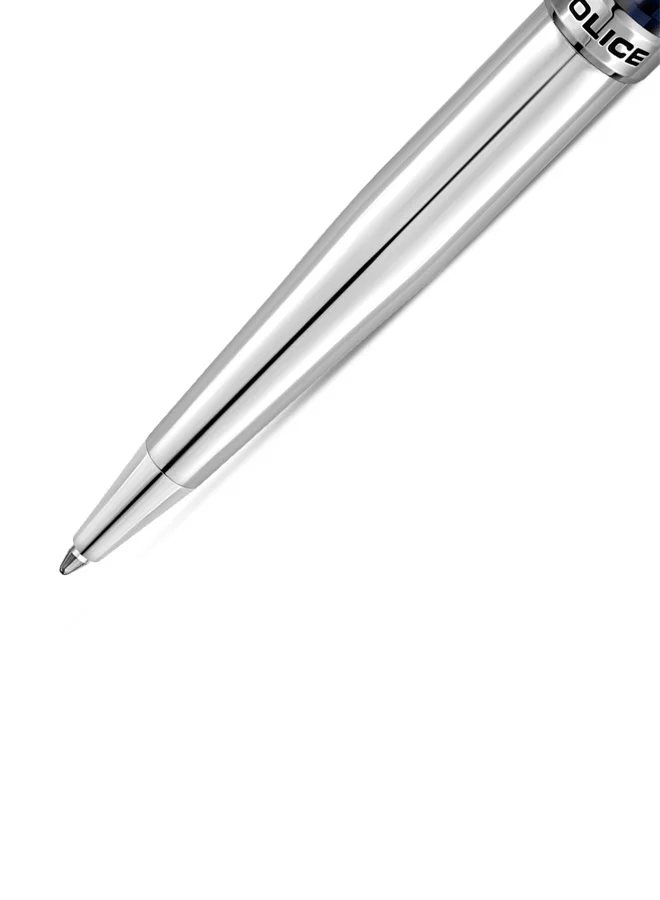 بوليس Silver Blue Ballpoint Pen Elegant Design
