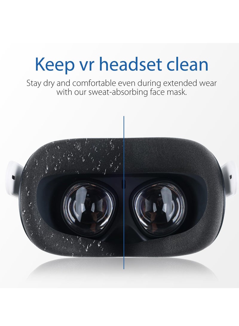 KASTWAVE 50pcs VR Face Cover - Individually Wrapped, Sweat and Skin Friendly for Oculus Quest 2/Quest Pro, Thickened Design, Easy Carrying for VR Headset  - Image 2