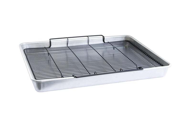 Nordic Ware Extra Large Oven Crisping Baking Tray with Rack Silver
