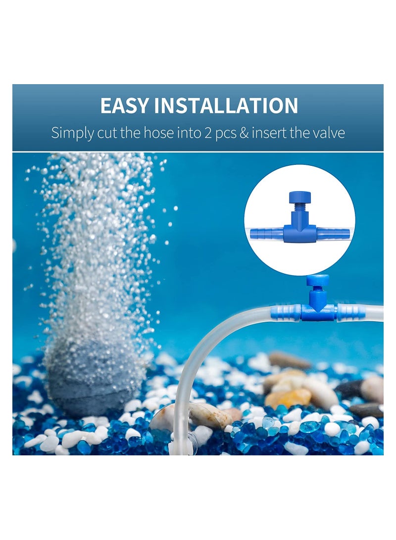 مجموعة من 10 صمامات تحكم في حوض السمك مضخة هواء منظم تدفق هواء بلاستيكي أحادي الاتجاه لأنابيب مقاس 3/16 بوصة - Image 4