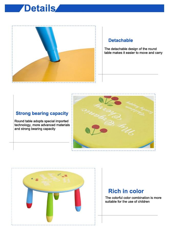 JSAITOYS Children Colorful Plastic Table Training And Guidance Children's Furniture Desk  - Image 4