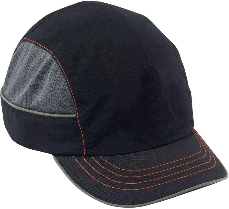 Ergodyne Ergodyne Safety Bump Cap Baseball Hat Style Comfortable Head Protection Short Brim Skullerz 8950XL Black Extra Large - Image 1