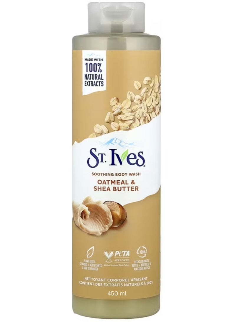 St. lves St. Ives Soothing Oatmeal & Shea Butter Body Wash – 450ml - Image 1