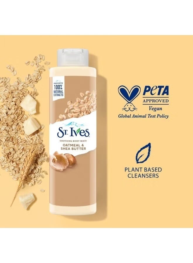 St. lves St. Ives Soothing Oatmeal & Shea Butter Body Wash – 450ml - Image 4