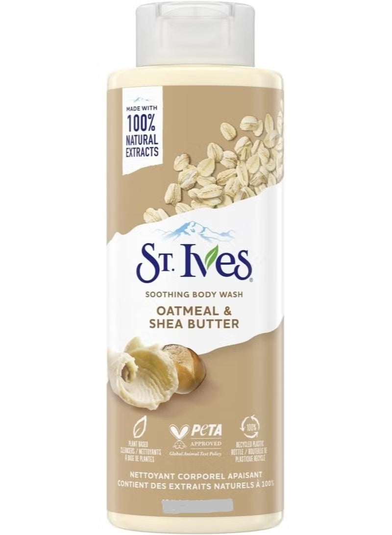 St. lves St. Ives Soothing Oatmeal & Shea Butter Body Wash – 450ml - Image 3