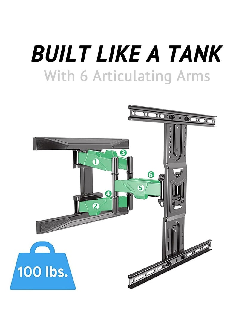 Generic - NB4 4Bio TV Wall Mount Full Motion TV Stand for 45-75 Inch TV with Swivel Joint Extend with Tilt Arm, Holds 100lbs and Max VESA 600x400mm - Image 1