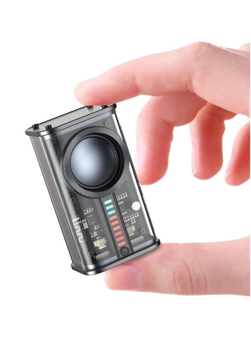 Compact Transparent Bluetooth Speaker with TWS, HD Sound and Colorful Lights, Perfect for Home, Office, Shower, and Travel - Image 1