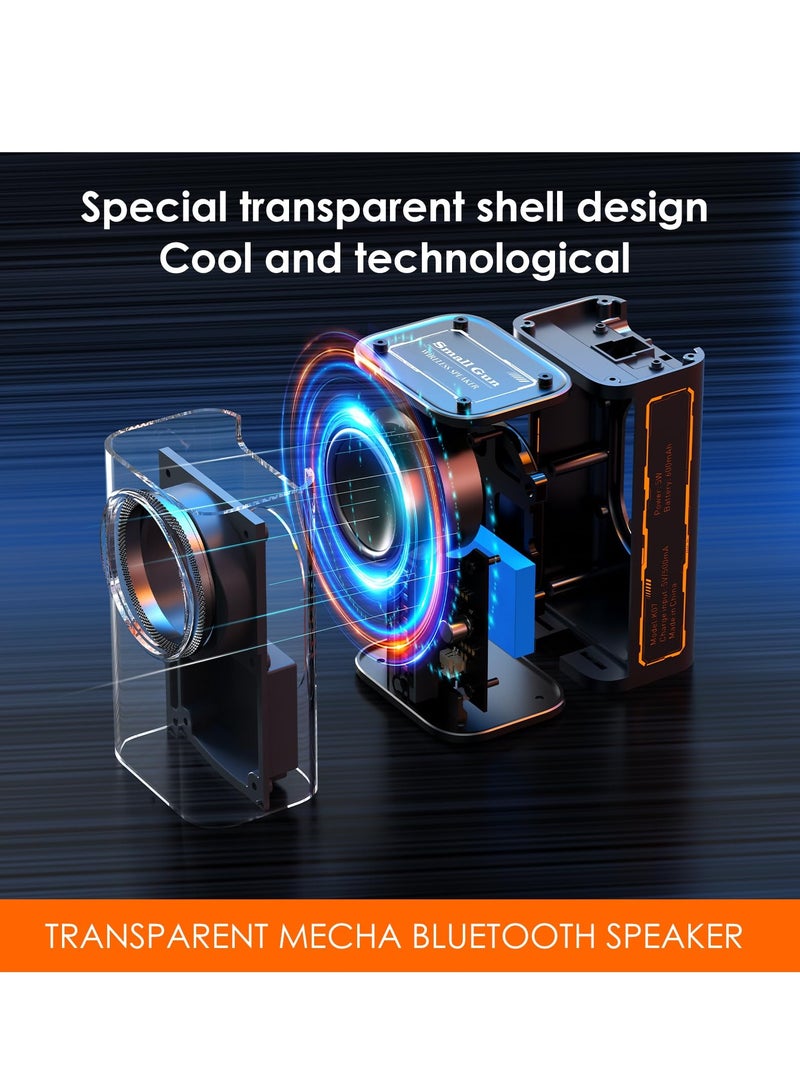 Compact Transparent Bluetooth Speaker with TWS, HD Sound and Colorful Lights, Perfect for Home, Office, Shower, and Travel - Image 2