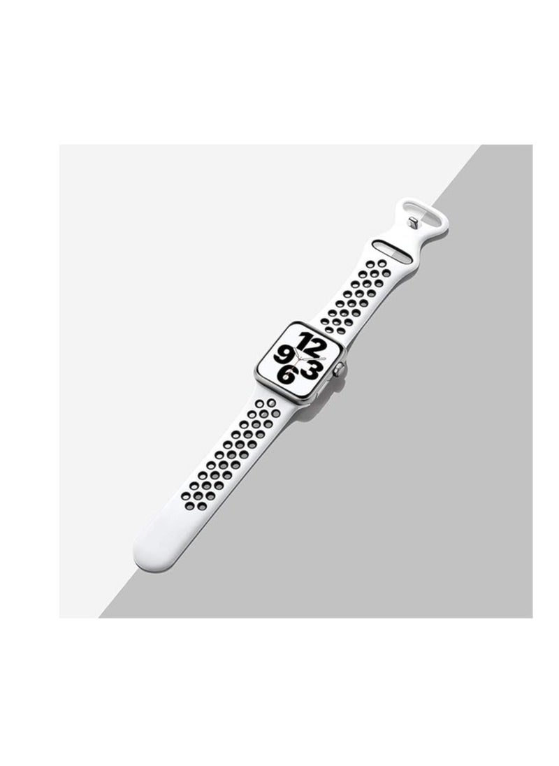 Generic - Sport Strap Compatible with Apple Watch Band 45mm 44mm 42mm 49mm, Soft Silicone Breathable Wristband Replacement Band for Apple Watch Strap/iWatch Ultra 2 SE Series 9 8 7 6 5 4 3 2 1 - Image 1