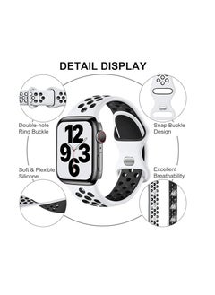 Generic Sport Strap Compatible with Apple Watch Band 45mm 44mm 42mm 49mm, Soft Silicone Breathable Wristband Replacement Band for Apple Watch Strap/iWatch Ultra 2 SE Series 9 8 7 6 5 4 3 2 1  - Image 3