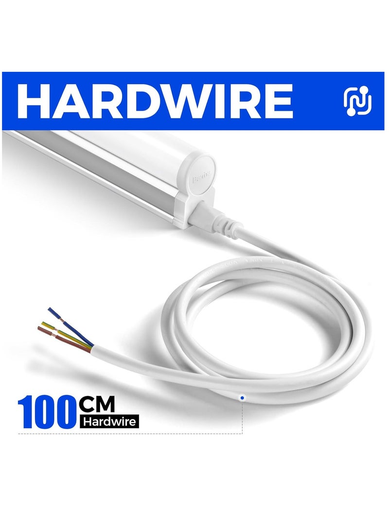 CANYON Led Batten Light 2ft 60cm, T5 Led Tube Lights, 1100lm 10W 6500K Super Bright White LED Garage Workshop Lighting, Wall and Ceiling Batten Lights 2 Packs - Image 4