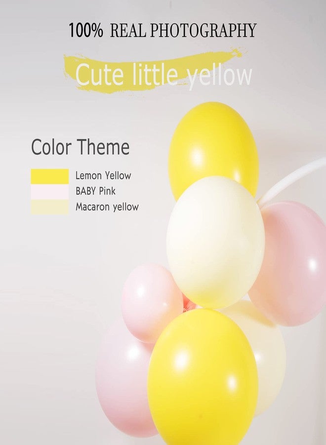 kozee Pastel Yellow Balloon Garland Kit 127Pcs Lemon balloon arch For baby shower Lemonade party main squeeze bridal shower decorations - Image 3