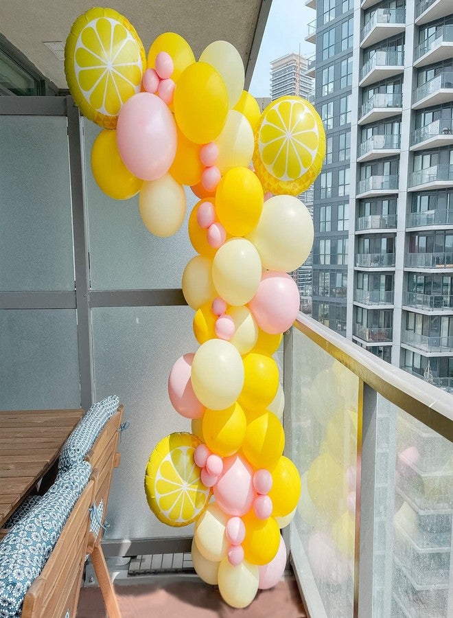 kozee Pastel Yellow Balloon Garland Kit 127Pcs Lemon balloon arch For baby shower Lemonade party main squeeze bridal shower decorations - Image 1
