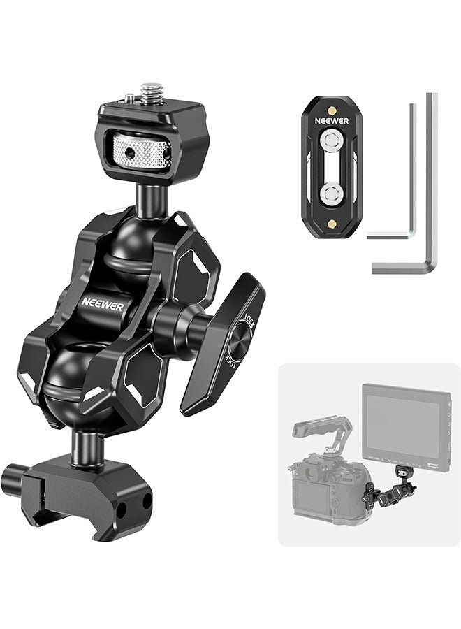 NEEWER Flexible Articulating Magic Arm with Dual Ball Heads, Quick Release NATO Clamp u0026 48mm NATO Rail and 1/4 Screw with Retractable Pin, Camera Monitor Mount Compatible with SmallRig Cage, UA011  - Image 1