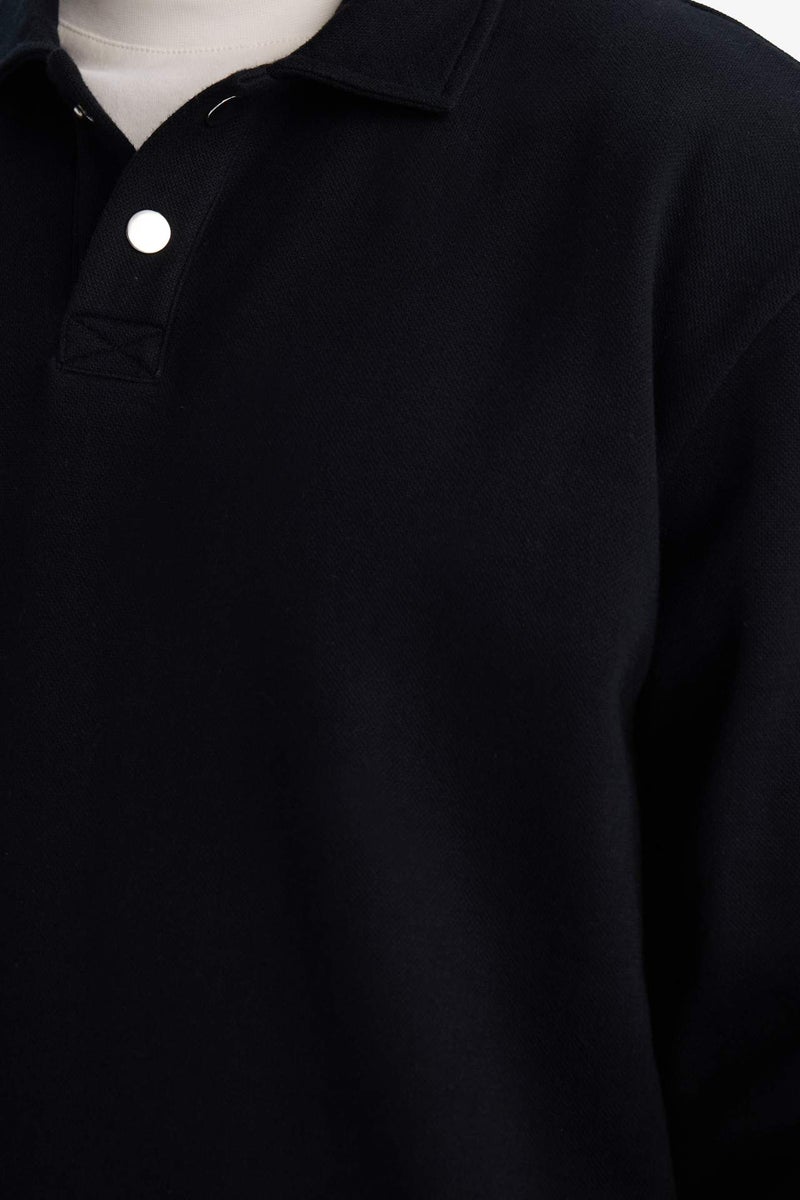 DeFacto Polo Collar Sweatshirt - Image 4