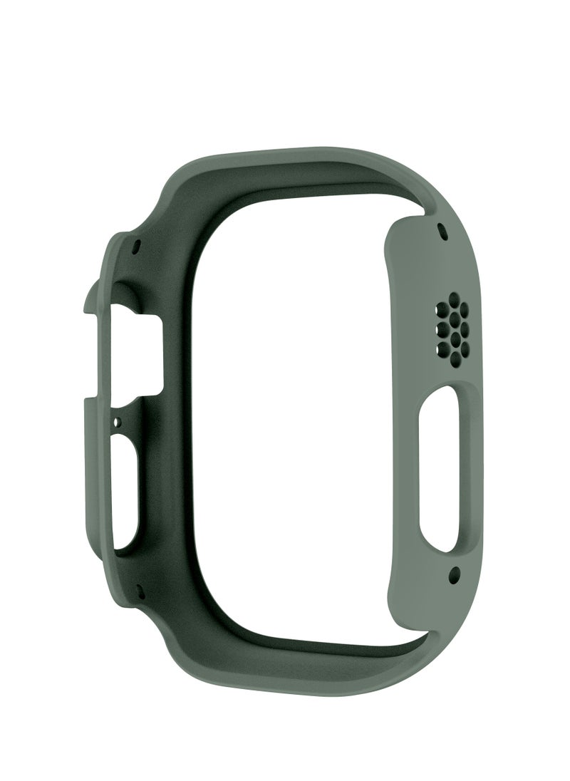PC Half Case Protector frame Compatible with Apple Watch Series 8 ULTRA 49 mm Green