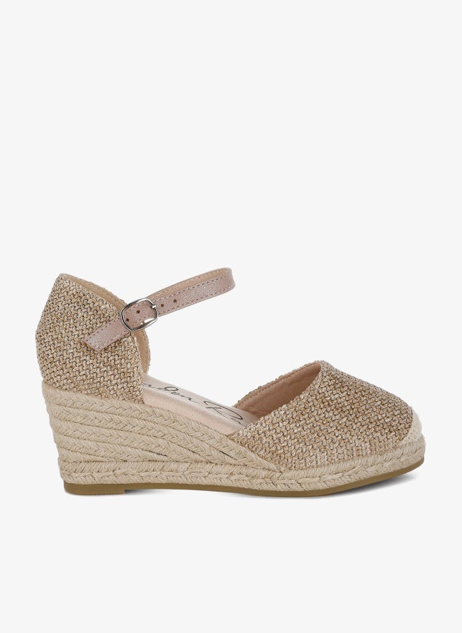 London Rag Raffia Woven Wedge Sandals in Beige - Image 1