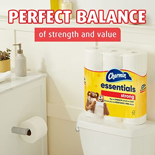 Charmin Essentials Strong Toilet Paper, 9 Mega Rolls = 36 Regular Rolls - Image 4