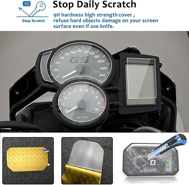 QASULER Motorcycle Dashboard Screen Protector - Image 4