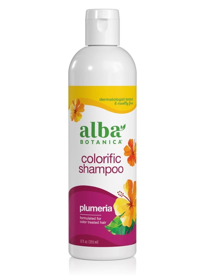 Alba Botanica Colorific Shampoo, Plumeria, 12 Oz (Packaging May Vary) - Image 1