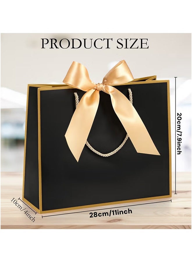 JOUDIYA 6Pcs Gift Bags, Small Favor Bags, with Handles and Bow Ribbon, 11 x 3.9 x 7.9 inch Waterproof Colorful Paper Gift Bags, for Baby Shower, Birthday, Wedding, Party, Festival, Holiday, 6 Colors - Image 5