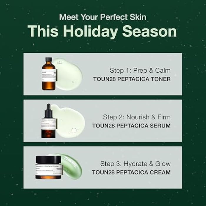 TOUN28 PEPTACICA SET | Peptide + Centella Asiatica Extract | Toner, Serum, Cream | Anti-Aging & Skin Repair | Premium Korean Vegan Beauty - Image 5