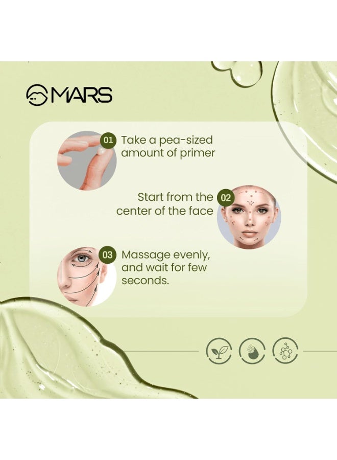 MARS Glow O' Clock Gel Primer for Face Makeup (30ml) | Enriched with Hyaluronic Acid & Green Tea Extracts | Dewy Primer | Long Lasting | Power Grip | Ideal for Dry Skin | Airless Pump Dispenser - Image 5
