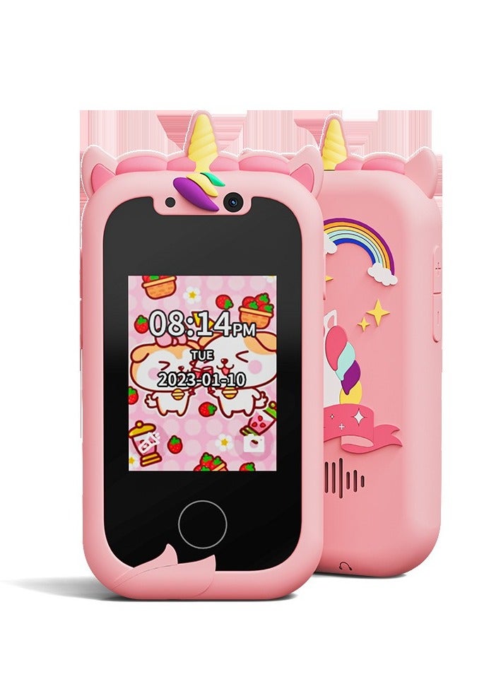 Kids Smart Phone Toys with Case, Dual Camera Travel Toys Educational Games, 2.8 Touchscreen 16 Learning Games Music Player,  Gifts for 3-7 Year Old Girls Boys  - Image 1