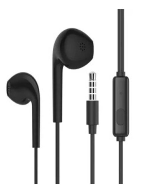 Wired Stereo Universal Earphone Handsfree In-Ear Jack headset - Black