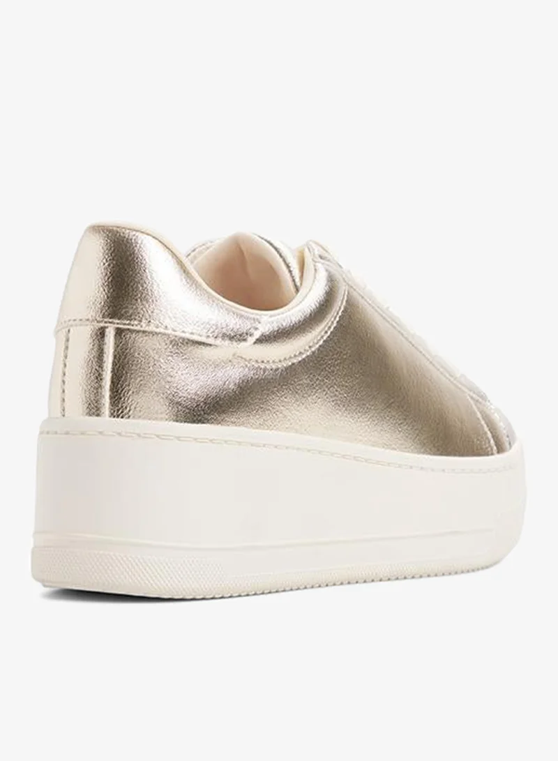 Call it Spring Rohmi Ladies Gold Low Top Sneaker