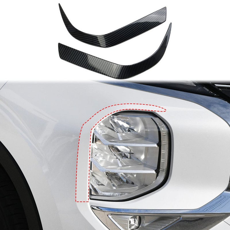Fewshaw Carbon Fiber Exterior Body Trim Cover Accessories for Mitsubishi Outlander 20222025 Headlight Trim