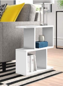 Geometric Side Table – Multi-Purpose Open Shelving Unit in White - pzsku/ZB9F34CD1B8089878E766Z/45/_/1727451028/0fe48a6c-51f2-4af7-8387-d83132955e81