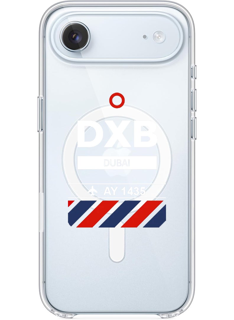 Theodor Magnetic Case for Apple iPhone 17 Air Compatible with MagSafe Wireless Charging, Shockproof Phone Bumper Cover - DXB Airport - White - Image 1