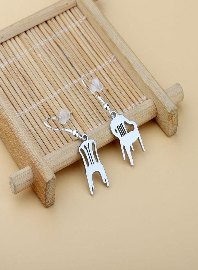SEIRAA Music White Chairs Earrings Puerto Rico Singer Gifts Latin Music Fans Jewelry Chair and Palm Gifts (2Chairs) - Image 5