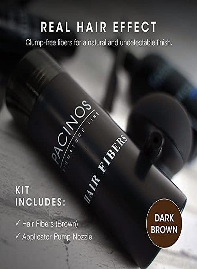 Pacinos Hair Fiber Kit - Conceal Thinning Hair Instantly with Fiber Hold Spray - Dark Brown - Image 5