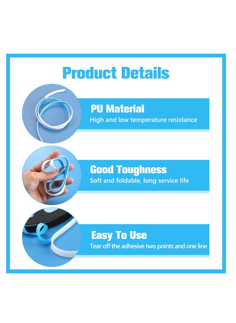 SYOSI Gap Tape, 2 Rolls Stripping Door Seal Strip Insulation Tape Roll, Mildewproof Waterproof, for Home Indoor Ceiling Stove Sink Tile Edge Wall Corner Baseboard Bathroom Kitchen Floor  - Image 4
