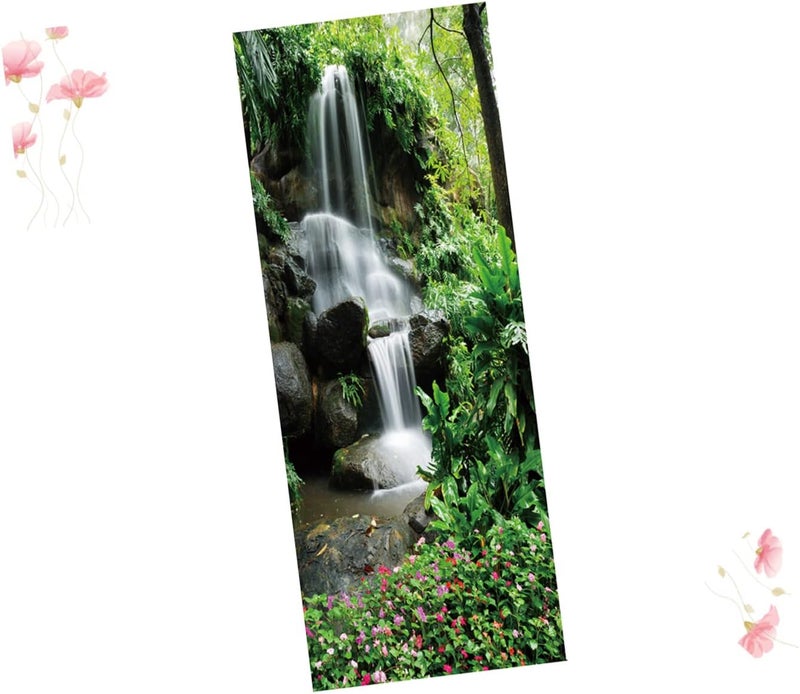 klarako 1 Set/2 Sheets Door Tile Background Room Sticker Wallpaper Style Decal Bedroom D Decorative Waterfall Self Living/Wall Adhesive - Image 4