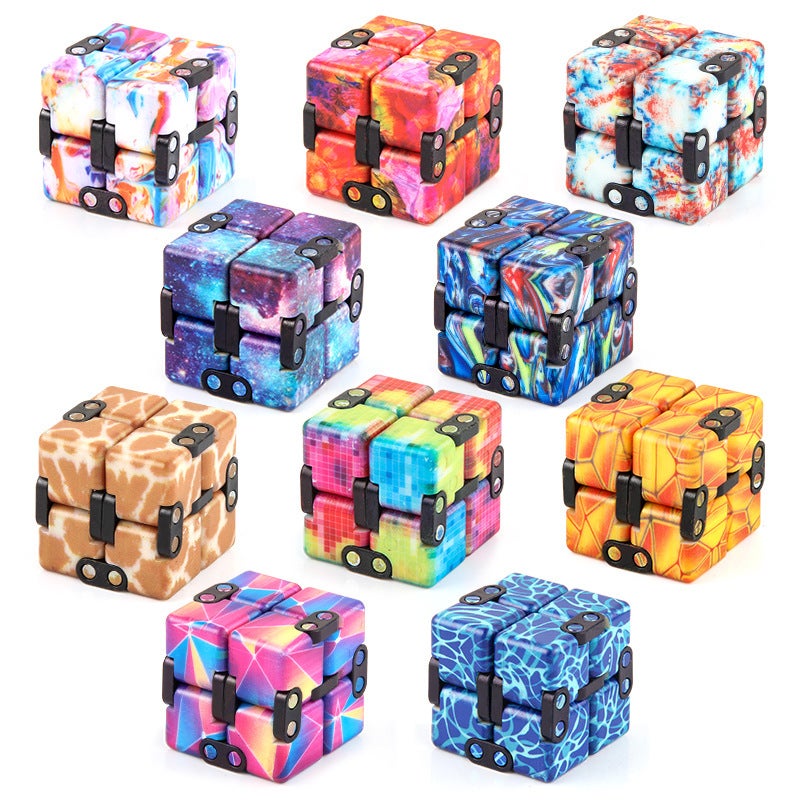 Source Manufacturers Infinite Rubik'S Cube Uv Printing Infinite Folding Decompression Rubik'S Cube New Strange Fingertip Toy Second-Order Rubik'S Cube - Image 4