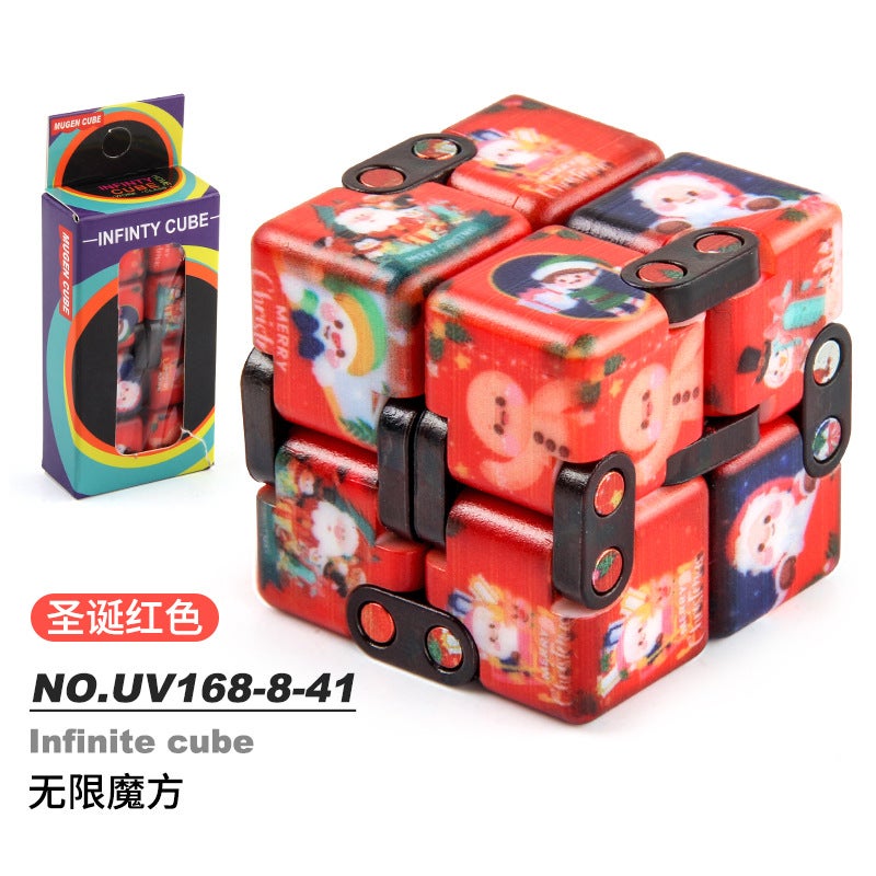Source Manufacturers Infinite Rubik'S Cube Uv Printing Infinite Folding Decompression Rubik'S Cube New Strange Fingertip Toy Second-Order Rubik'S Cube - Image 1