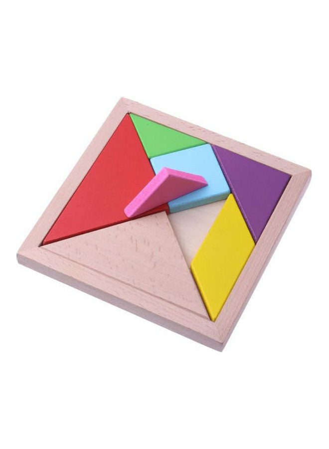 لعبة تركيب الصور المقطعة تانجرام من الخشب مكونة من 7 قطع