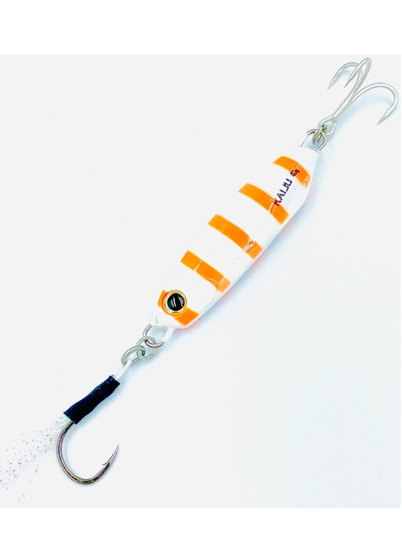 oakura Oakura Kaiju White Tiger Jig  30g Weights Extra Sharp BKK Hook 10 Mesmerizing Colors Lightweight Gear for Epic Fishing Adventures  - Image 1