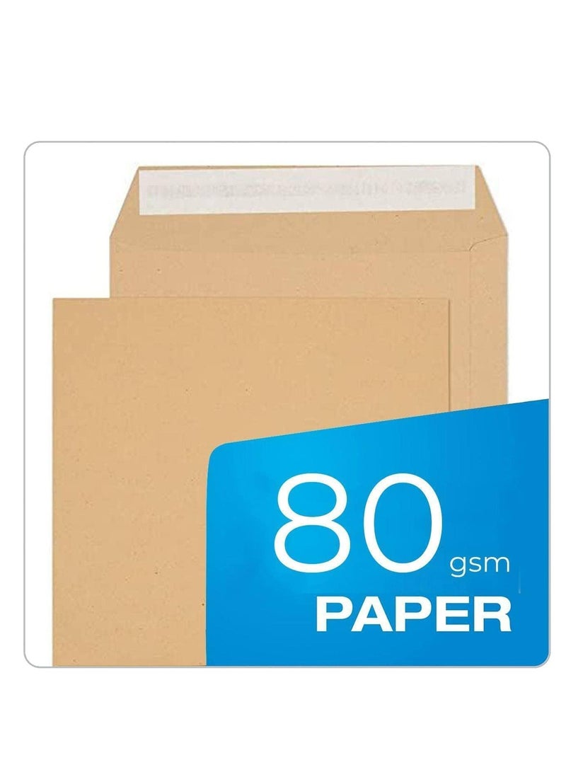 UNISTAR 50-Piece A3 Brown Peel And Seal Envelope 17.5x14.25 Inch Size 80gsm Thickness - Image 2