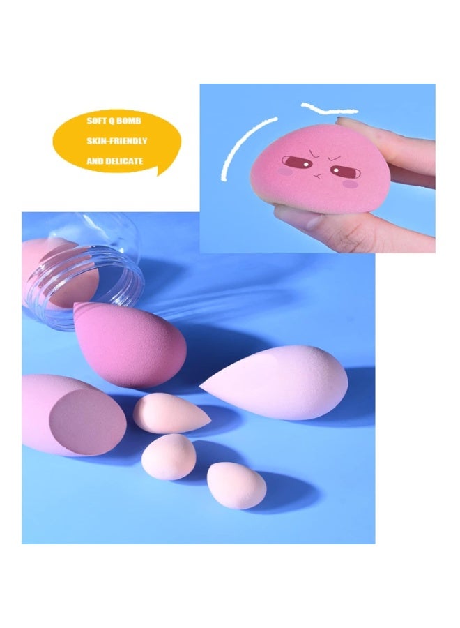 Makeup Sponge Set Latex Free and High-definition Set of 6 makeup Wonder blender For Powder Cream and Liquid, Super Soft Wonder Beauty Cosmetic - Image 3