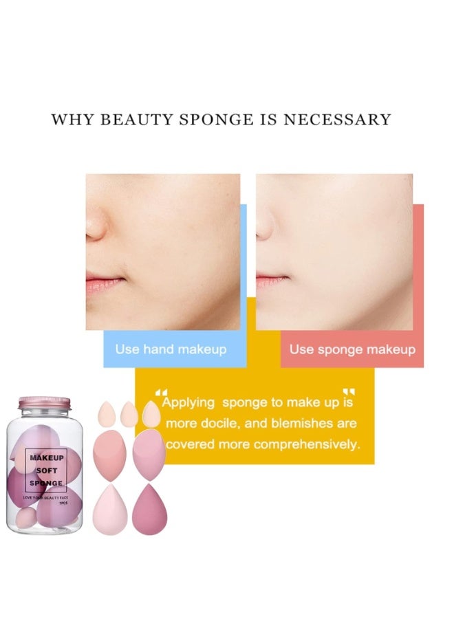 Makeup Sponge Set Latex Free and High-definition Set of 6 makeup Wonder blender For Powder Cream and Liquid, Super Soft Wonder Beauty Cosmetic - Image 4