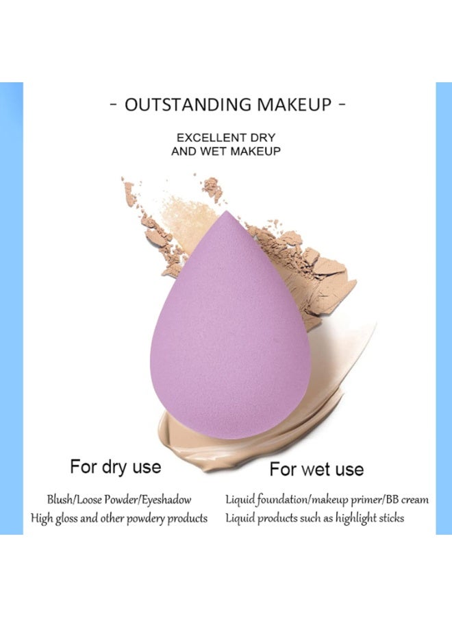 Makeup Sponge Set Latex Free and High-definition Set of 6 makeup Wonder blender For Powder Cream and Liquid, Super Soft Wonder Beauty Cosmetic - Image 5