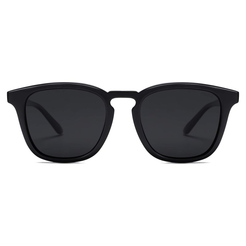 SOJOS Polarized Sunglasses for Women Men Classic Vintage Style Shades SJ2155, Clear/Brown - Image 2