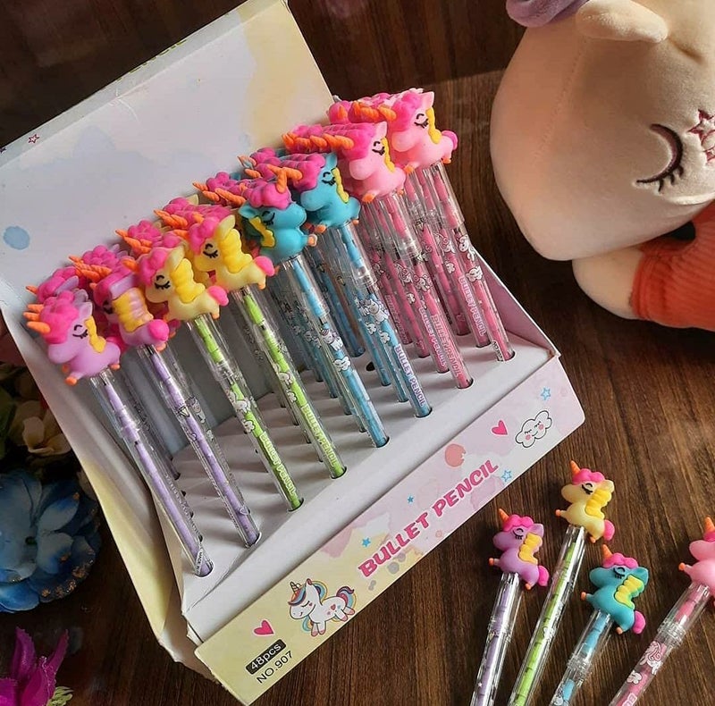 Tera13 Return Gifts: Unicorn Pencil Set for Kids (4 Pcs), Multicolor - Image 2
