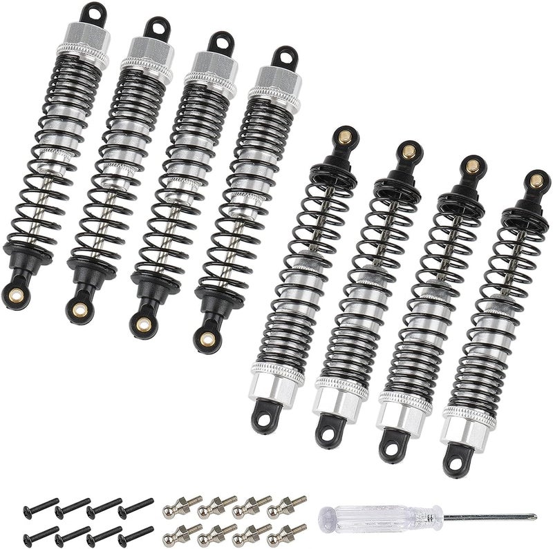 NewZoll 8Pcs White RC Shock Absorbers Oil Aluminum Alloy Shock Spring Absorber Dampers Set Upgrade Parts for 110 RC Car HSP 94111 94188  - Image 1